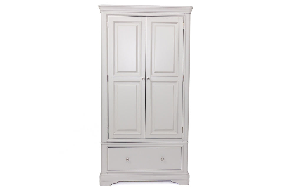 Merlot - Taupe 2 Door  Wardrobe With Drawers