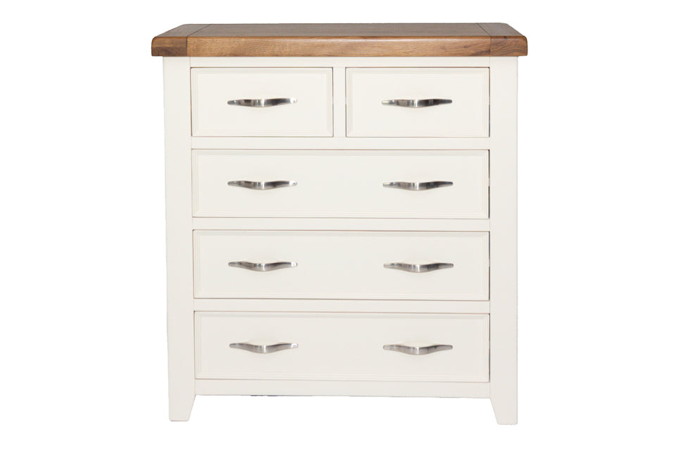 Milena - Cream And Oak 2 0Ver 3 Drawer Tall Chest