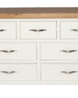 Milena - Cream And Oak 7 Drawer Drawer Wide Chest