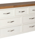 Milena - Cream And Oak 7 Drawer Drawer Wide Chest