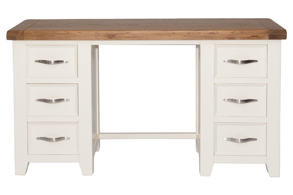 Milena - Cream And Oak Dressing Table And Stool
