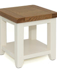 Milena - Cream And Oak Lamp Table