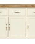 Milena - Cream And Oak 3 Door Sideboard With 3 Drawers