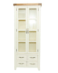 Milena - Cream And Oak Display Cabinet