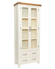 Milena - Cream And Oak Display Cabinet