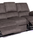 Milan - Grey Fabric 3 Seater Recliner Sofa