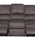 Milan - Grey Fabric 3 Seater Recliner Sofa