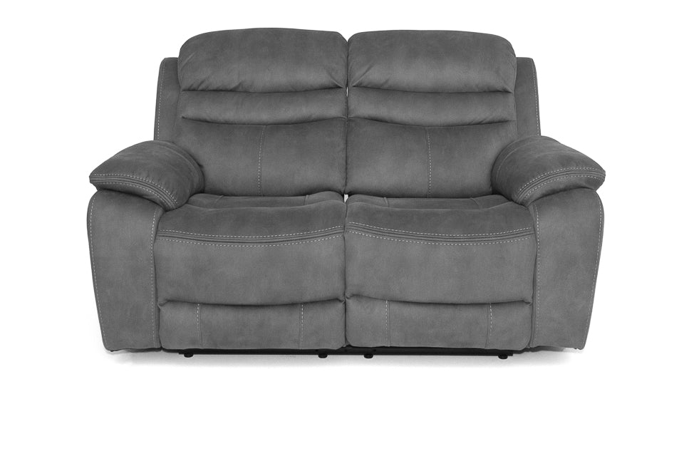 Neptune - Grey Fabric 2 Seater Recliner Sofa