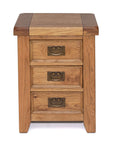 Odeon - Oak 3 Drawer Bedside Locker