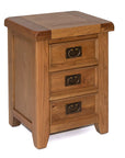 Odeon - Oak 3 Drawer Bedside Locker