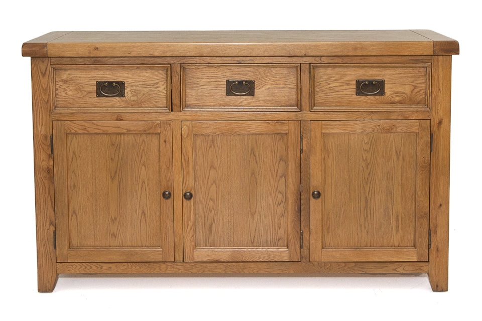 Odeon - Oak 3 Door Sideboard With 3 Drawers