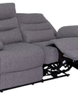 Portland - Grey Fabric 2 Seater Power Recliner Sofa