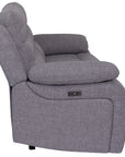 Portland - Grey Fabric 2 Seater Power Recliner Sofa
