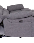 Portland - Grey Fabric 2 Seater Power Recliner Sofa
