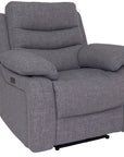 Portland - Grey Fabric Power Recliner Chair