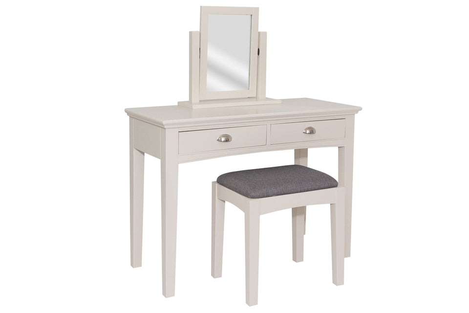 Priya - Cream Dressing Table, Mirror And Stool