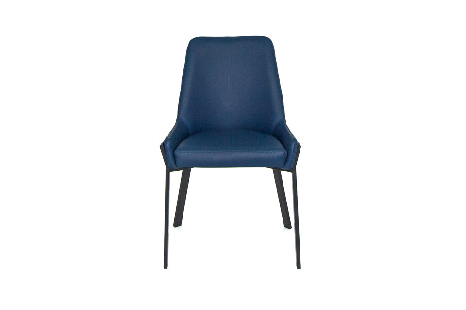 Regan Blue Faux Leather Dining Chair