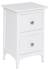 Roberto - White 2 Drawer Bedside Locker
