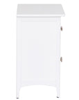 Roberto - White 2 Drawer Bedside Locker
