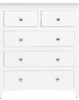 Roberto - White 5 Drawer Chest Of Drawers