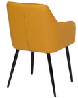 Sara - Yellow Faux Leather And Metal Dining Chair