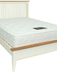Sicily - Cream And Oak 4Ft6In Double Bed Frame