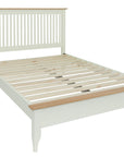 Sicily - Cream And Oak 4Ft6In Double Bed Frame