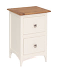 Sicily - Cream And Oak 2 Drawer Bedside Locker