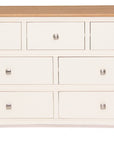 Sicily - Cream And Oak 7 Drawer Chest Of Drawers