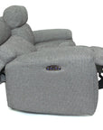 Supreme - Grey Fabric 2 Seater Power Recliner Sofa With Electric Headrest