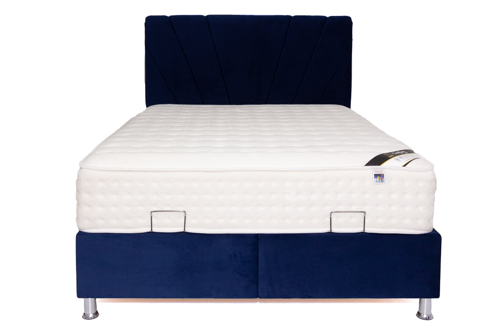 Veria - Blue Fabric 6Ft Super King Bed Frame