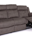 Yvette - Grey Fabric 3 Seater Recliner Sofa
