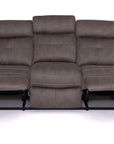 Yvette - Grey Fabric 3 Seater Recliner Sofa