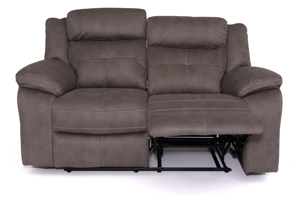 Yvette - Grey Fabric 2 Seater Recliner Sofa
