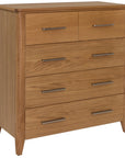 lola Oak 2 over 3 Chest with long silver handles
