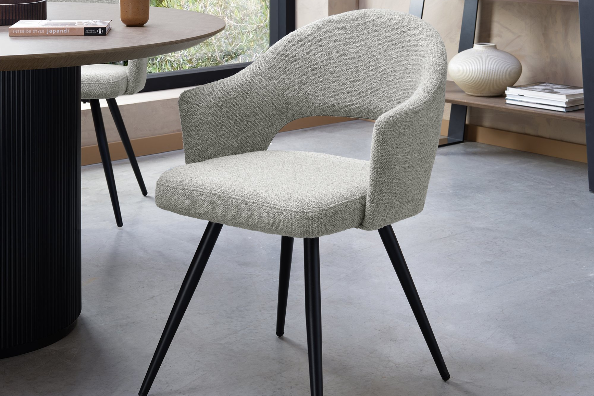 Walden - Grey Boucle Dining Chair