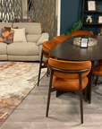 Laurel - Orange Velvet Dining Chair