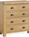 Kinvara - Oak 2 over 3 Chest Of Drawers
