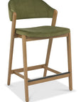 Leah - Green Velvet Bar Stool