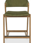 Leah - Green Velvet Bar Stool