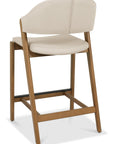 Leah - Taupe Faux Leather Bar Stool