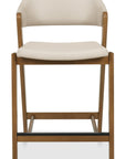 Leah - Taupe Faux Leather Bar Stool