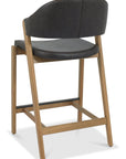 Leah - Brown Faux Leather Bar Stool