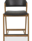 Leah - Brown Faux Leather Bar Stool