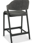 Leah Peppercorn - Grey Fabric Bar Stool