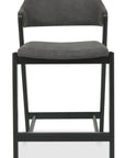 Leah Peppercorn - Grey Fabric Bar Stool