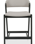Leah Peppercorn - Taupe Faux Leather Bar Stool