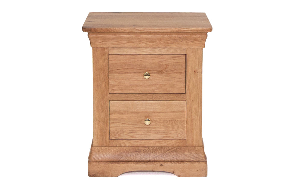 Asbury - Oak 3 Drawer Bedside Locker