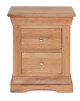 Asbury - Oak 3 Drawer Bedside Locker