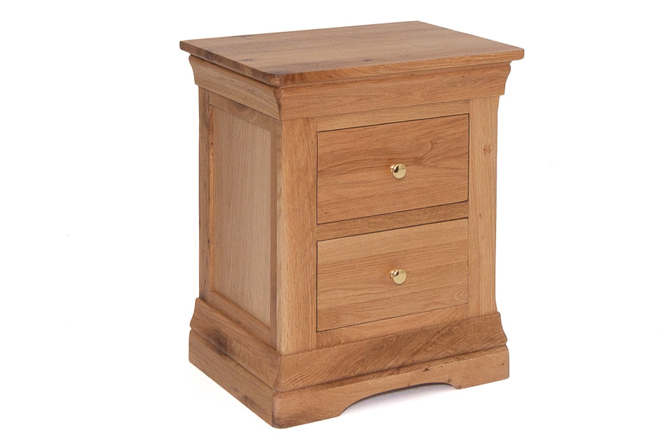 Asbury - Oak 3 Drawer Bedside Locker